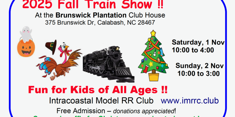 Intracoastal Model Railroad Club Fall Train Show